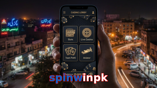 Main screen of Spinwinpk app page for PK players