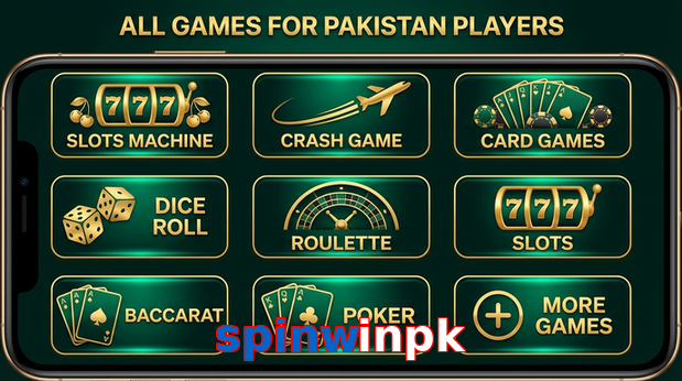 Main screen of Spinwinpk games page for PK players